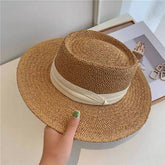 BEACH VACATION SUN FEDORA STRAW HATS FOR WOMEN_CWAH1151