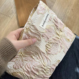 Jacquard Floral Makeup Bag Large Travel Wash Pouch_Cuab00716