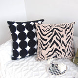 Tiger Zebra Embroidered Sofa Bed Pillow Cover_Cwmm7713
