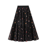 REVERSIBLE FLORAL MESH PLEATED MIDI SKIRT_CWBMS0346
