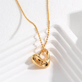 DESIGN HEART TITANIUM STEEL NECKLACE_CWMM5580