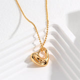 DESIGN HEART TITANIUM STEEL NECKLACE_CWMM5580