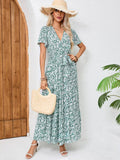 V-Neck Sleeveless Halter Print Boho Long Dress_Cwdmd4505