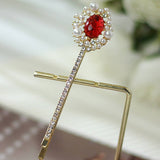 RETRO SIDE EXQUISITE RHINESTONE LEAF HAIR CLIP_CWAHA1225