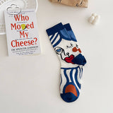 FASHIONABLE PRINTED MID CALF COTTON SOCKS_CWMS0506