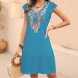 Stylish V-Neck Dress With Slim Temperament