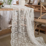 HOME FLOWER EMBROIDERED LACE TABLECLOTH_CWMM0944