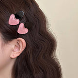 CUTE PINK HEART SIDE HAIR CLIP SUMMER BB PIN_CWAHA3953