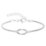 Brass Love Knot Snake Bone Bracelet_Cwaje4941