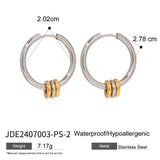 STAINLESS STEEL CONTRASTING HOOP EARRINGS_CWASC1690