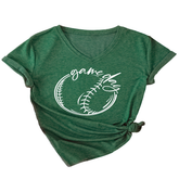 CASUAL WOMEN S TEE GAME DAY V NECK DESIGN_CWTTS1535