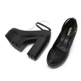ROUND TOE FLAT BUCKLE PLATFORM HIGH HEELS_CWSHS0648