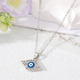 FASHIONABLE EVIL EYE DIAMOND NECKLACE_CWAJE2444