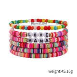 FASHION BEADED ENGLISH LETTER STACKED BRACELET SET_CWMM3541