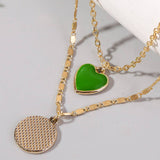 HEART CHARM LAYERED NECKLACE_CWAJE0437
