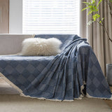SOLID COLOR GEOMETRIC RETRO ELEGANT SOFA THROW_CWMM1655
