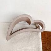 Heart Morandi Color Simple Hollow Hairpin