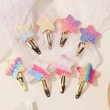 GLITTER BB CLIP SET WITH STARS HEARTS FOR GIRLS_CWAHA6714