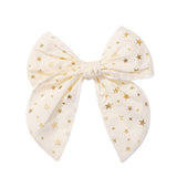 Vintage Plaid Bow Tail Hair Clip For Kids