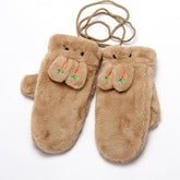 Winter Cute Rabbit Halter Full Finger Gloves_Cwag0258