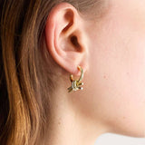 FASHIONABLE GOLD HOOP BRAID EARRINGS_CWAJE5127