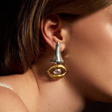 EYE NOSE MOUTH PENDANT FASHION EARRINGS_CWAJE5052