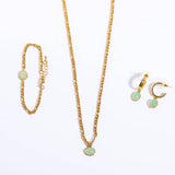 Vintage Green Aventurine Natural Stone Necklace_Cwmm5521