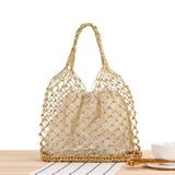 GOLD AND SILVER THREAD HANDMADE CROCHET BAG_CWAB2097