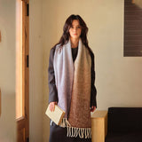 GRADIENT WOOL SCARF THICK SOFT WINTER WRAP_CWASC2362