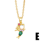 COLORE ZIRCON FAIRY TALE PRINCESS PENDANT NECKLACE_CWAJE0909