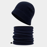 Winter Fleece Hat And Neck Warmer Set Unisex_Cwah04678