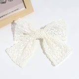 LACE BOW SPRING HAIR CLIP SWEET ELEGANT STYLE_CWAHA2294