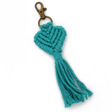 OVE PENDANT WOVEN KEYCHAIN COLORFUL HEART CHARM_CWMM6876