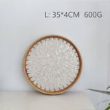 RATTAN FRUIT PLATE TEA ROOM SHELLBASKET ROUND PLATE_CWMM4495
