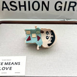 CARTOON BOY ACETATE HAIR CLAW CUTE ANIME STYLE_CWAHA5747