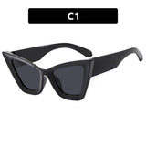 Uv Protection Large Frame Cat Eye Sunglasses_Cwasg0314