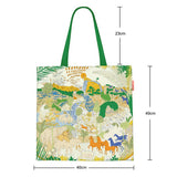 ANIMAL PARTY CANVAS TOTE WITH ELEPHANT LION_CWAB5133