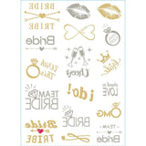 ROSE GOLD BRIDE TATTOOS METALLIC PARTY STICKERS_CWMM8243