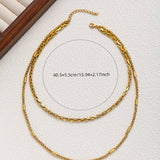 HIP HOP TUBE CHAIN DOUBLE LAYER LONG NECKLACE_CWMM3682