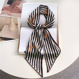 FASHIONABLE DOUBLE LAYER RIBBON ANGLED HEAD SCARF_CWASC1515