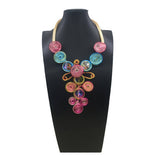 FASHION CRYSTAL ALUMINUM NECKLACE EARRINGS SET_CWMM4965