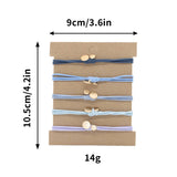 5 CARD MOUNTED GRADIENT SIMPLE HAIR SCRUNCHIES_CWAHA2722