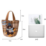 CARTOON PLAID LUNCH BAG FOR MOMS WORK_CWAB5599