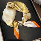 FLORAL TWILL SCARF FOR WOMEN SQUARE VERSATILE_CWASC0560