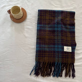 BROWN CHECK SCARF THICK DUAL USE WINTER WRAP_CWASC2299