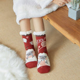 CARTOON FLOOR SOCKS MID TUBE PLUSH INDOOR SLIPPERS_CWMS0737
