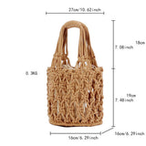 FASHION HOLLOW THICK COTTON ROPE HAND WOVEN BAG_CWAB4687