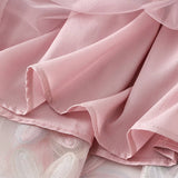 HEAVY FLOWER SEQUIN FAIRY GAUZE SKIRT A LINE SKIRT_CWBMS0318