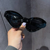 Vintage Large Frame Diamond Sunglasses_Cwasg0804