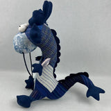 HANDMADE INDIGO PATCHWORK ANIMAL DOLL_CWMM6024